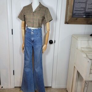 We The Free Jayde High Rise Flare Jeans Size 27 Free People Boho 70s Denim